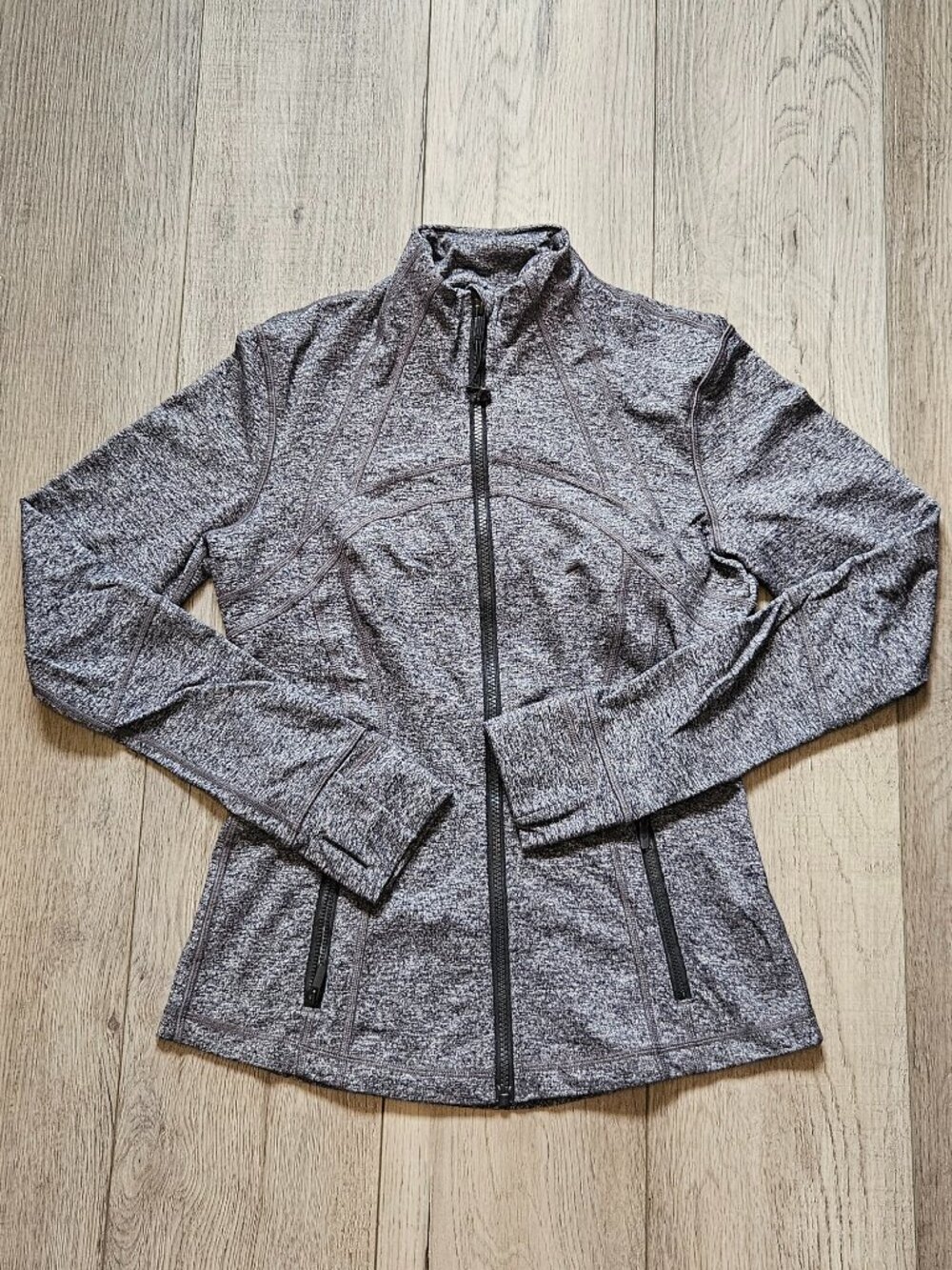 Lululemon Define Jacket Luxtreme Grey Space Dye Full Zip Track Jacket Size 8